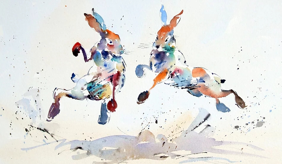 Jake Winkle is a prominent English watercolourist who specialises in light and movement. He is known for his paintings depicting animals and wildlife from overseas and nearer to home, as well as his famous watercolours of horse racing scenes.